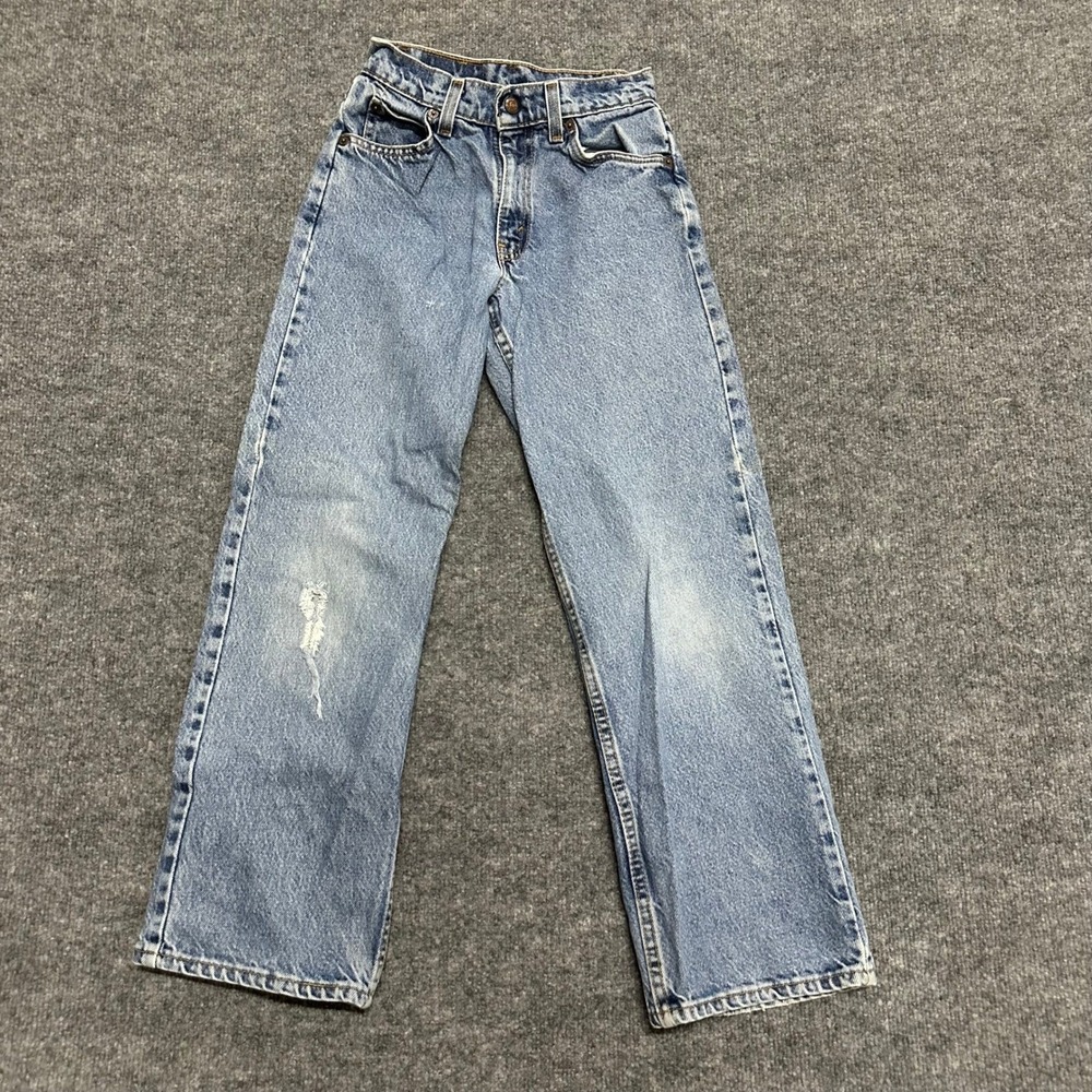 Levi's Jeans Kids Size 12 Blue 565 Wide Leg Slim Orange Tab Made in USA Vintage